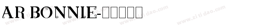 AR BONNIE字体转换